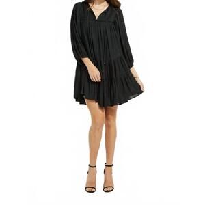 NEW GENTLE FAWN cadence flowy print dress in black